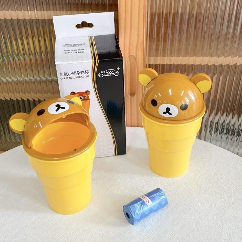 Cosplay Fire Prop - Rilakkuma Tassenförmiger Schreibtisch-Mülleimer mit Klappdeckel, Dekorative