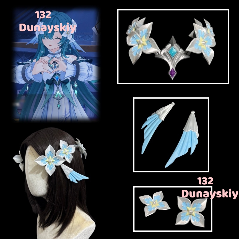 Cosplay Prop 3D Print Settings - Snezhnaya Vodyanitsa Alyosha Odette Cosplay-Kopfbedeckung Genshin