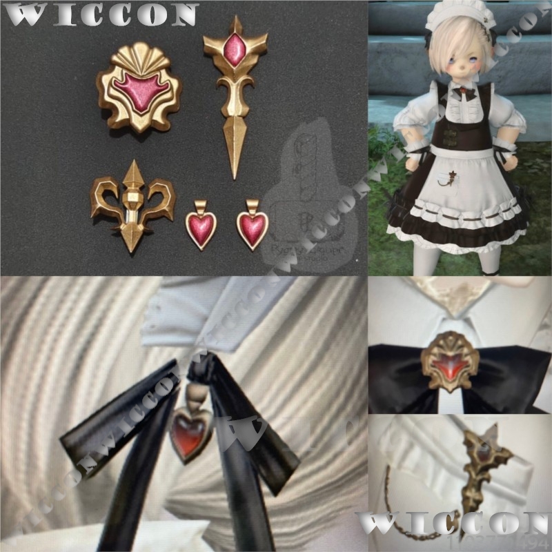 Cosplay Prop 3D Print Settings - Klassisches Dienstmädchen-Uniform-Zubehör-Set für Game FF XIV