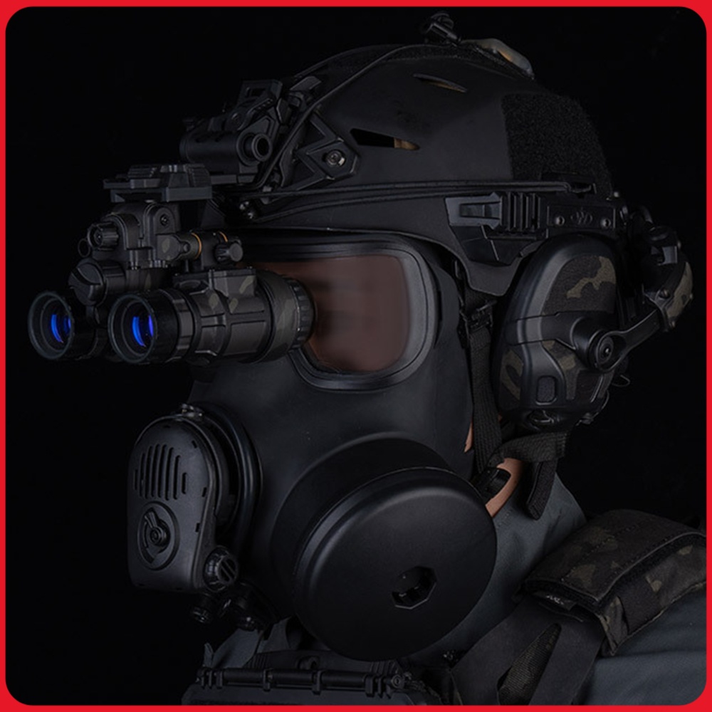 Prop En Cosplay - Gasmaske-Filterkanister, Modell Nylon, Schwarz, Zubehör für