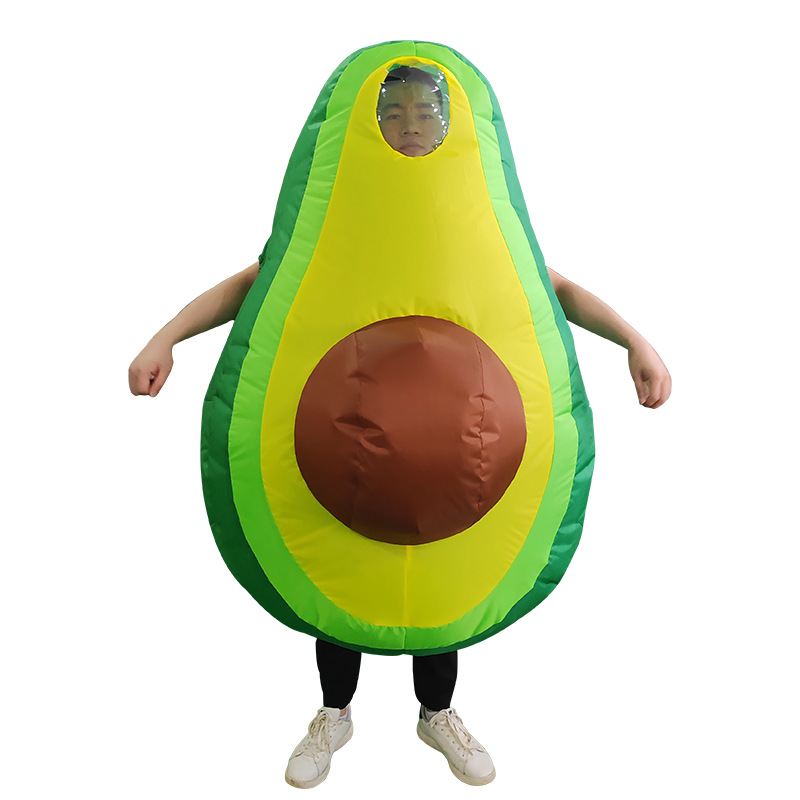 Cosplay Prop - Aufblasbare Avocado-Kostüme, Cartoon-Aufblaskleidung, Halloween-Party-Cosplay-Kostüm, lustige Requisiten