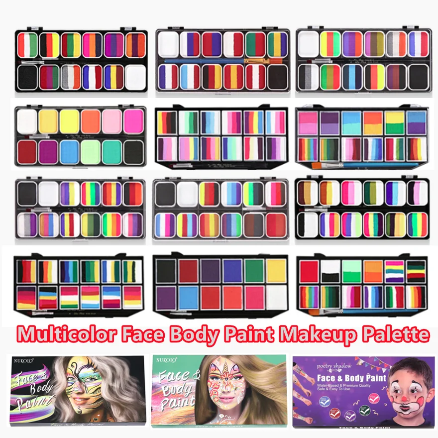 Mehrfarbiges Körper-Gesichtsbe – Cosplay Prop Paint Bewertung und Preis