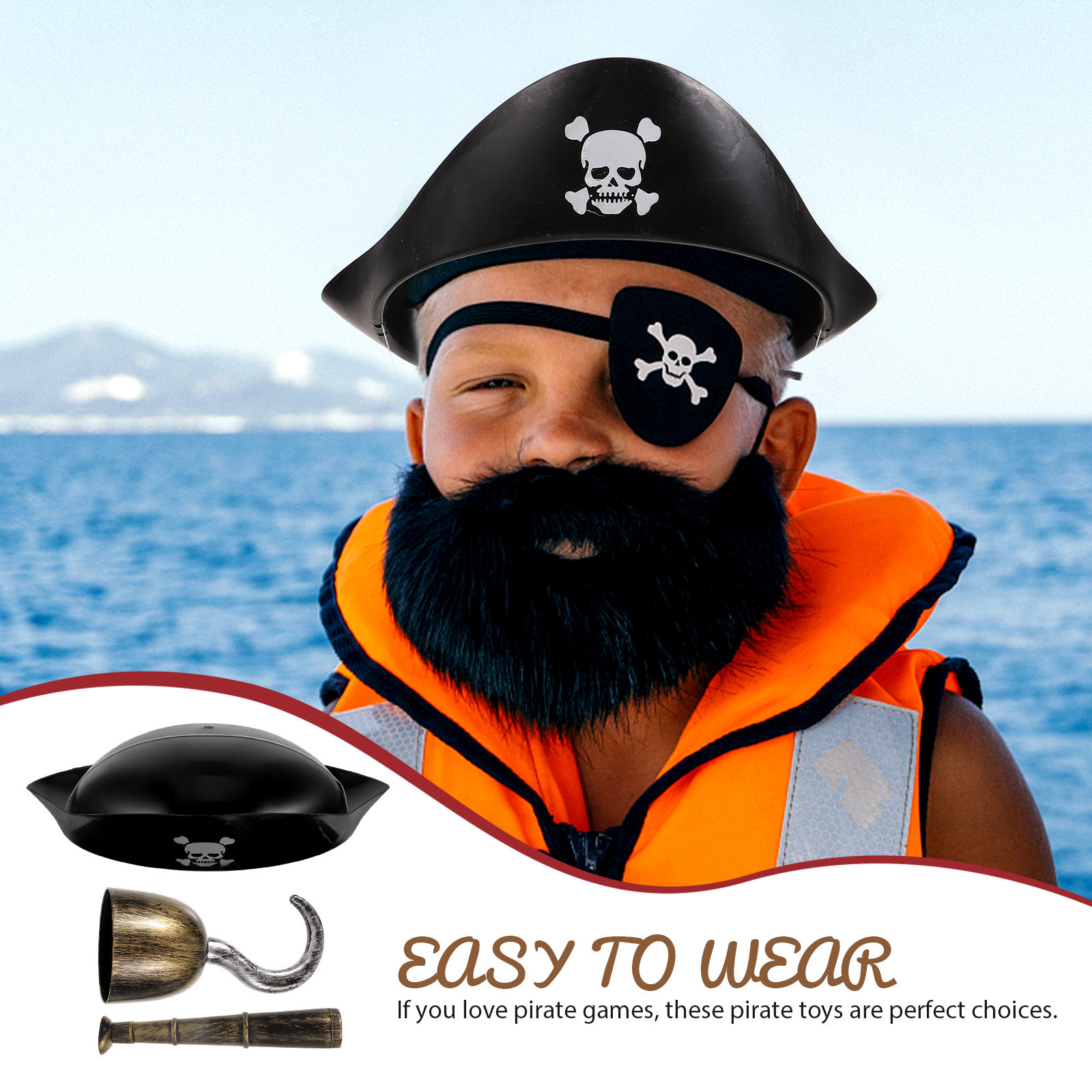 Piratenkostüm-Set, einfach anz – Easy Cosplay Prop Bewertung und Preis