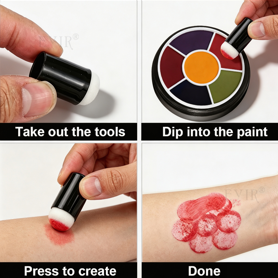 6-Farben Gesichts- und Körperf – Cosplay Prop Paint Bewertung und Preis